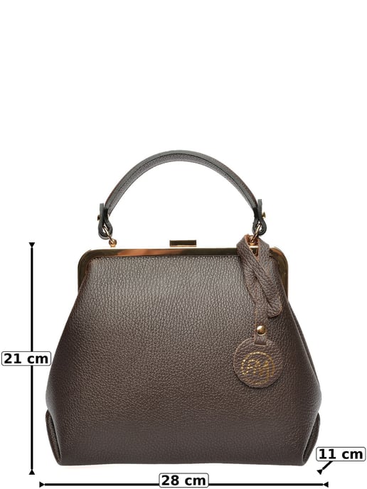 Roberta M Bordeauxrood Rundleer Tas - Image 6