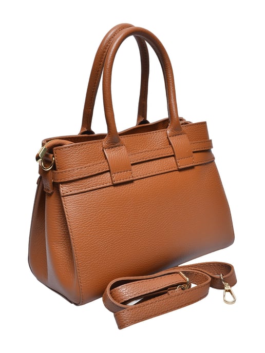 Luisa Vannini COGNAC Rundleer Tas - Image 2