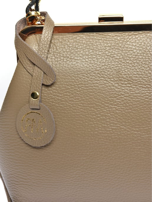 Roberta M Beige Rundleer Tas - Image 3