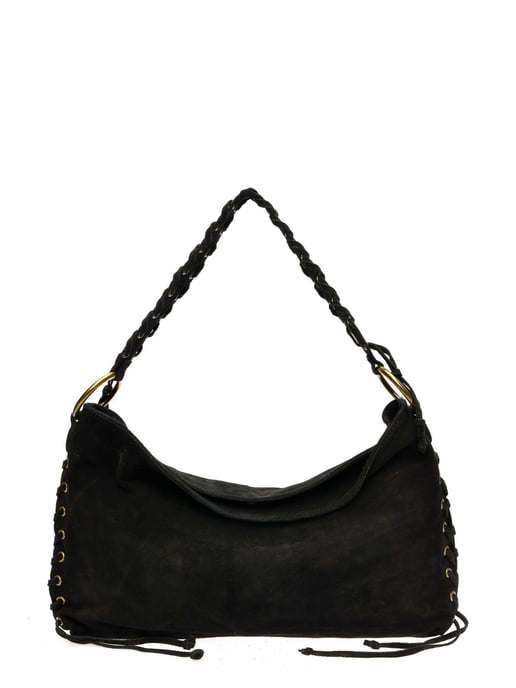 Anna Luchini Black Cowhide Leather Bag - Image 1