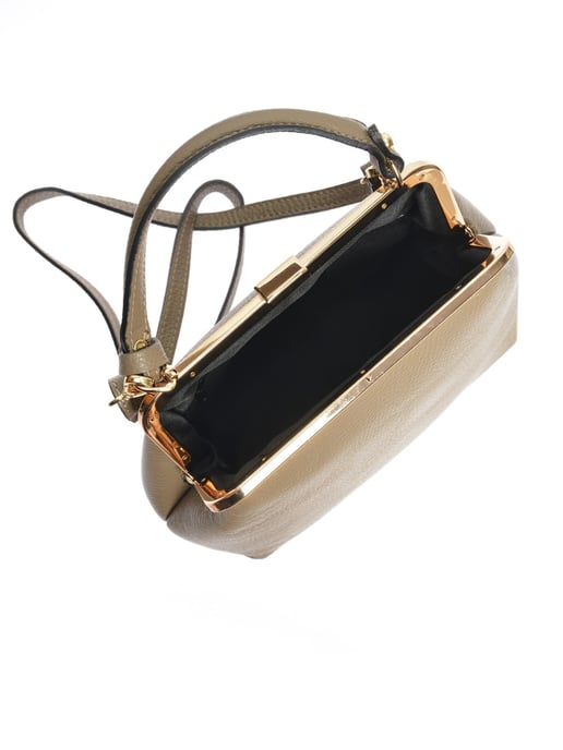 Roberta M Beige Rundleer Tas - Image 4