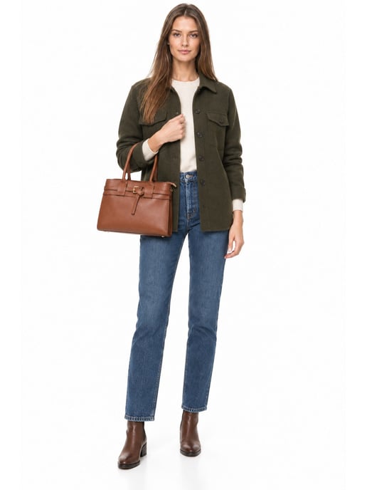 Luisa Vannini COGNAC Rundleer Tas - Image 6