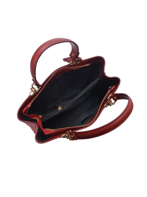 Anna Luchini Rood Rundleer Tas - Image 4