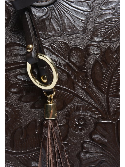Anna Luchini Bordeauxrood Rundleer Tas - Image 3