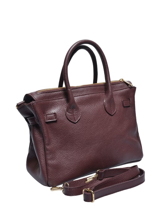Luisa Vannini Bordeauxrood Rundleer Tas - Image 2