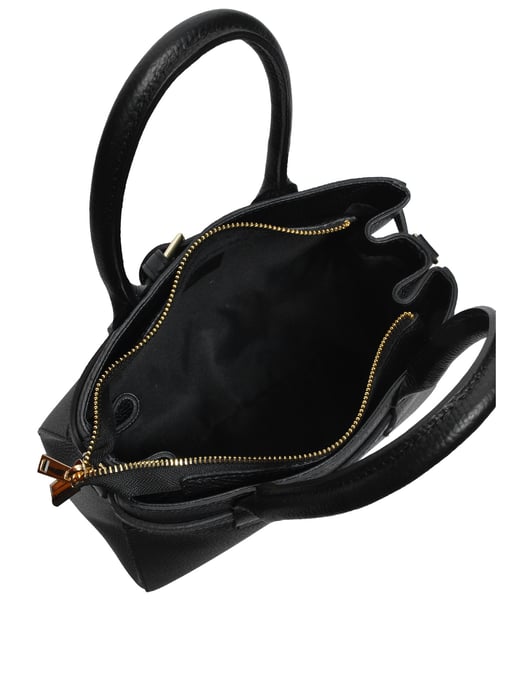 Luisa Vannini ZWART Rundleer Tas - Image 4
