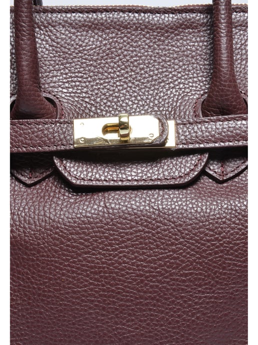 Luisa Vannini Bordeauxrood Rundleer Tas - Image 3