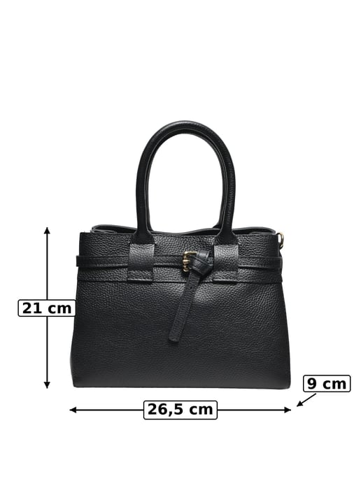 Luisa Vannini ZWART Rundleer Tas - Image 5