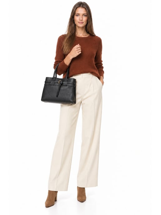 Luisa Vannini ZWART Rundleer Tas - Image 6