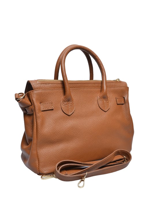 Luisa Vannini COGNAC Rundleer Tas - Image 2