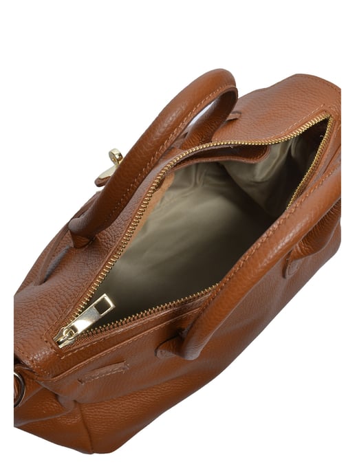 Luisa Vannini COGNAC Rundleer Tas - Image 4