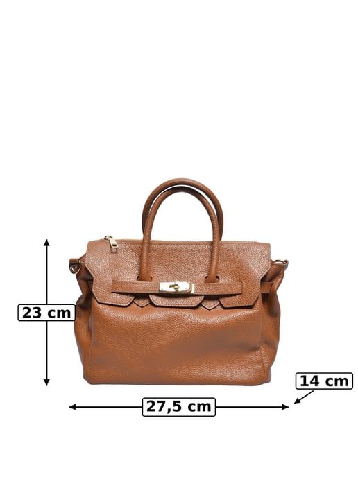 Luisa Vannini COGNAC Rundleer Tas - Image 5