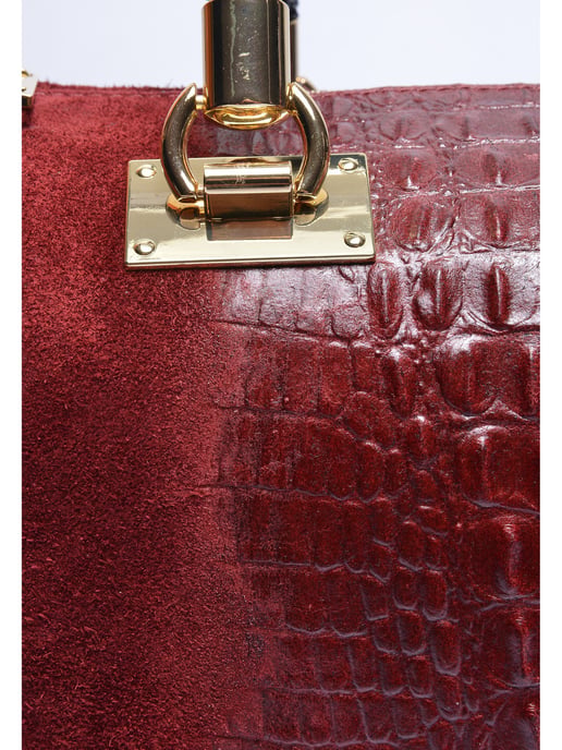 Isabella Rhea Burgundy Cow Leather Bag - Image 3