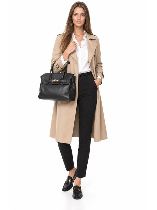 Luisa Vannini ZWART Rundleer Tas - Image 6