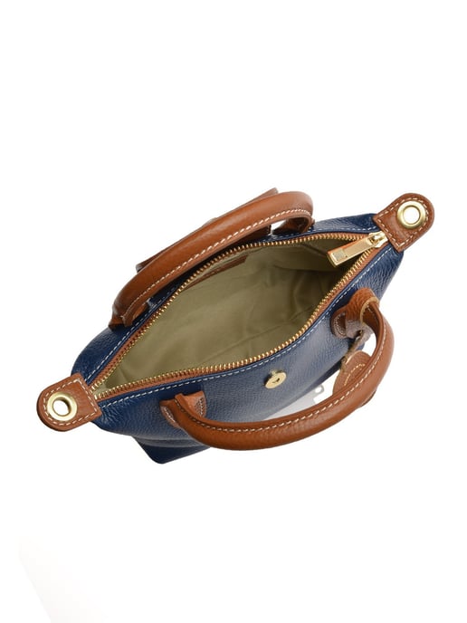 Roberta M Blue Cowhide Leather Bag - Image 4
