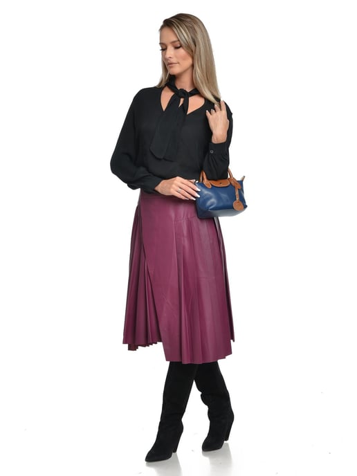 Roberta M Blue Cowhide Leather Bag - Image 5