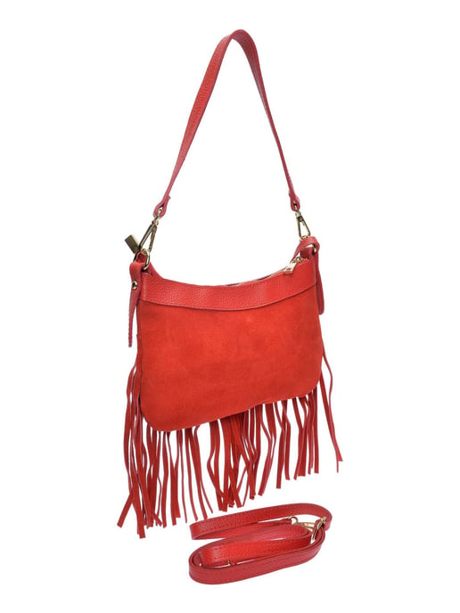 Anna Luchini Red Cowhide Leather Bag - Image 2