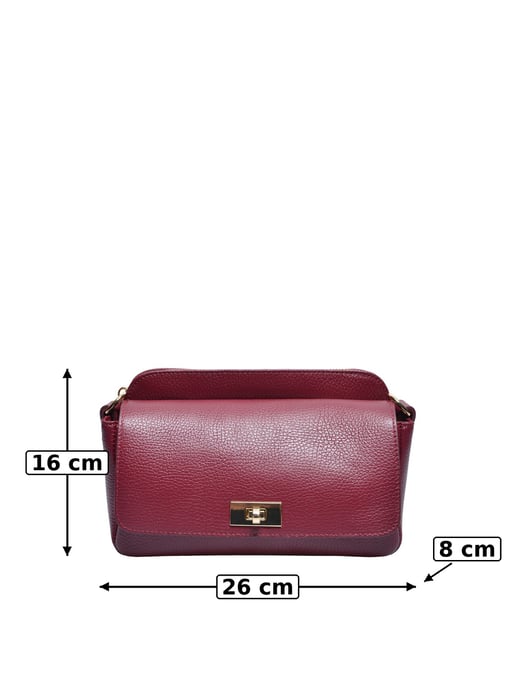 Luisa Vannini BORDEAUX Rundleer Tas - Image 5