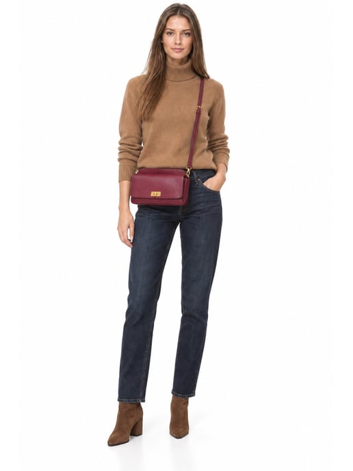 Luisa Vannini BORDEAUX Rundleer Tas - Image 6