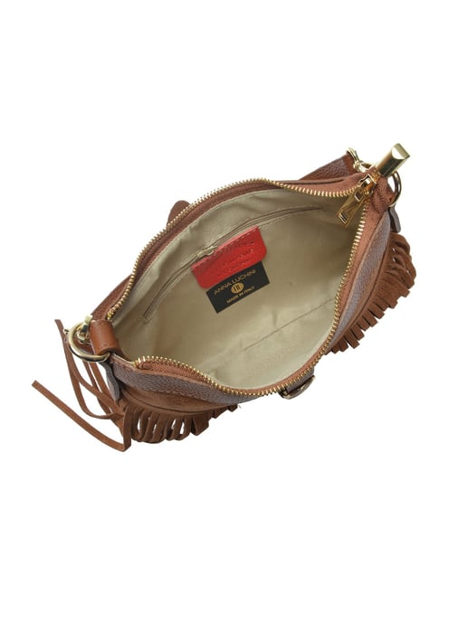 Anna Luchini Brown Cowhide Leather Bag - Image 4