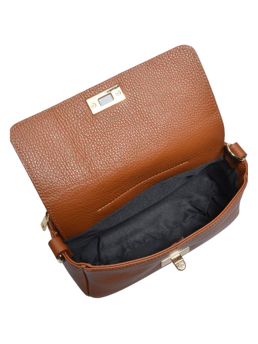 Luisa Vannini COGNAC Rundleer Tas - Image 4