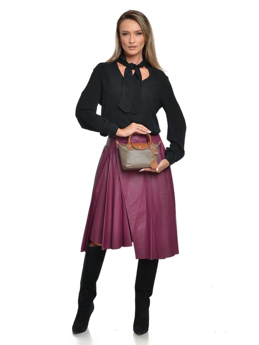 Roberta M Beige Cowhide Leather Bag - Image 5