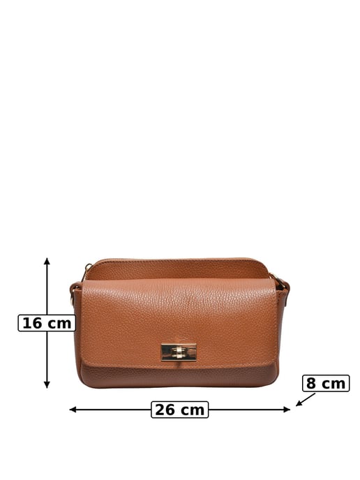 Luisa Vannini COGNAC Rundleer Tas - Image 5