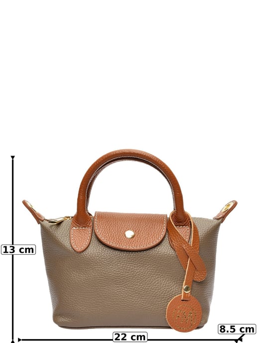 Roberta M Beige Cowhide Leather Bag - Image 6