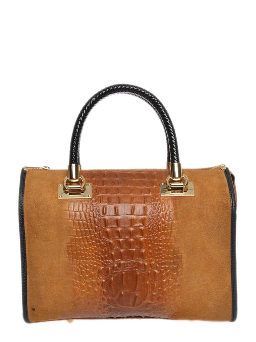 Isabella Rhea Brown Cowhide Leather Bag - Image 6