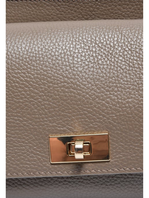 Luisa Vannini Beige Rundleer Tas - Image 3