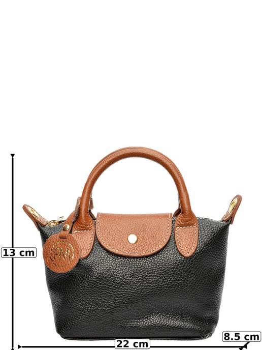 Roberta M Black Cowhide Leather Bag - Image 6