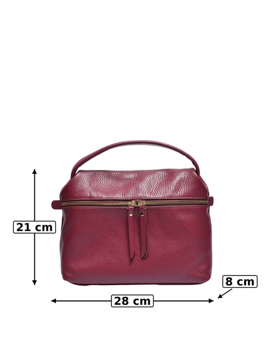 Luisa Vannini BORDEAUX Rundleer Tas - Image 5