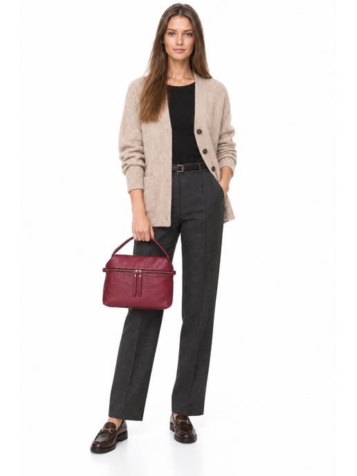 Luisa Vannini BORDEAUX Rundleer Tas - Image 6