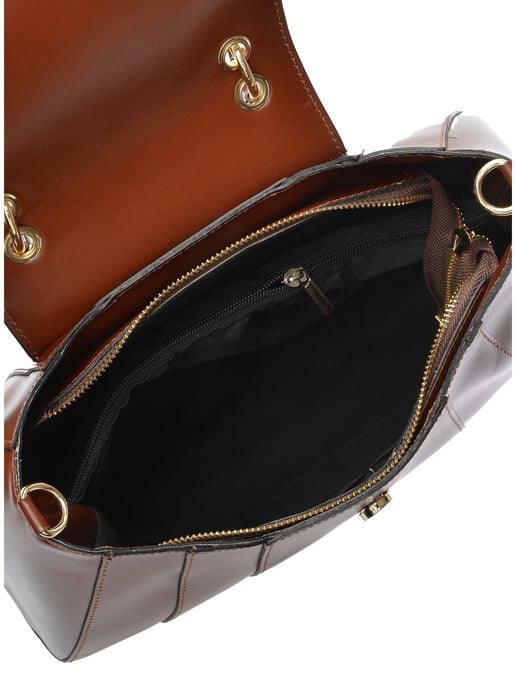 Isabella Rhea Chestnut Cowhide Leather Bag - Image 4