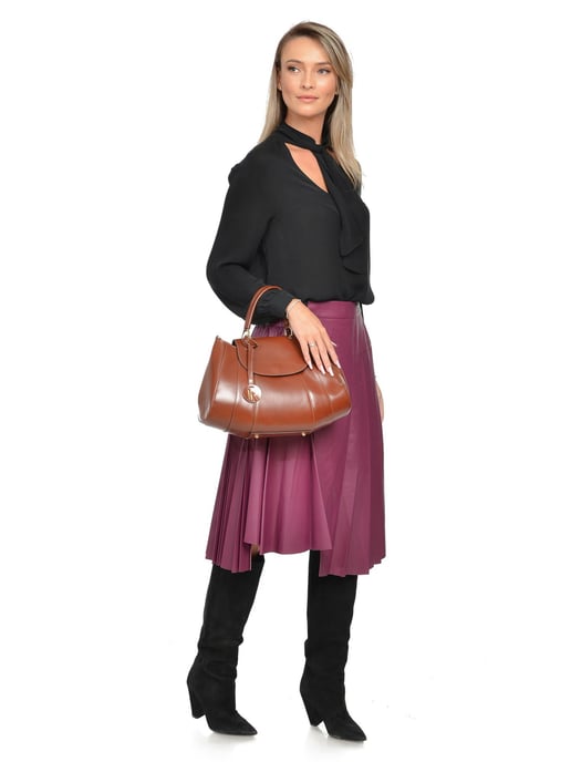 Isabella Rhea Chestnut Cowhide Leather Bag - Image 5