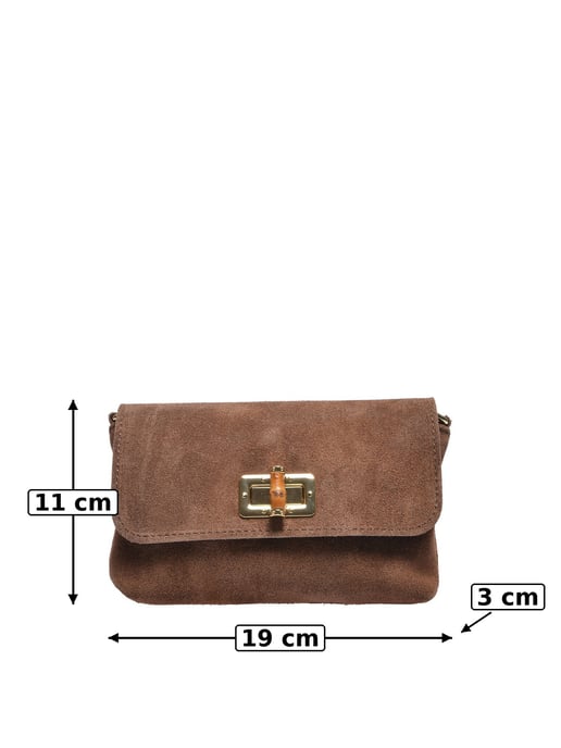 Luisa Vannini BROWN Rundleer Tas - Image 5