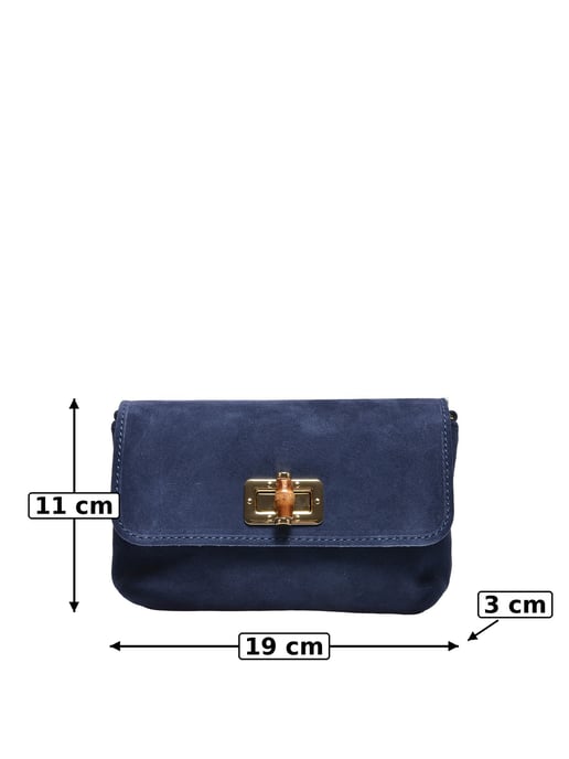 Luisa Vannini BLAUW Rundleer Tas - Image 5