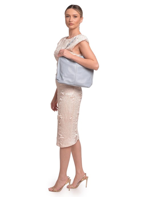 Roberta M Turquoise Cowhide Leather Bag - Image 5