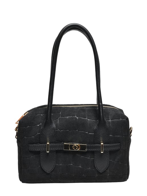 Luisa Vannini ZWART Rundleer Tas - Image 1