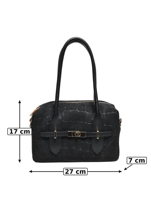 Luisa Vannini ZWART Rundleer Tas - Image 5