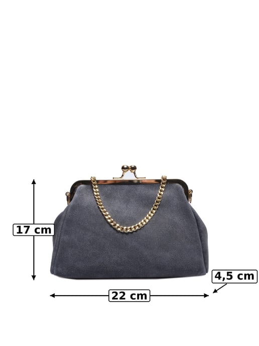 Luisa Vannini GREY Rundleer Tas - Image 5