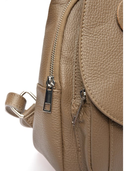 Roberta M Beige Rundleer Tas - Image 3