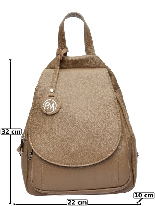 Roberta M Beige Rundleer Tas - Image 6