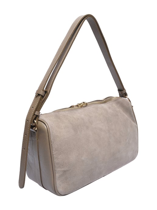 Luisa Vannini Beige Rundleer Tas - Image 2