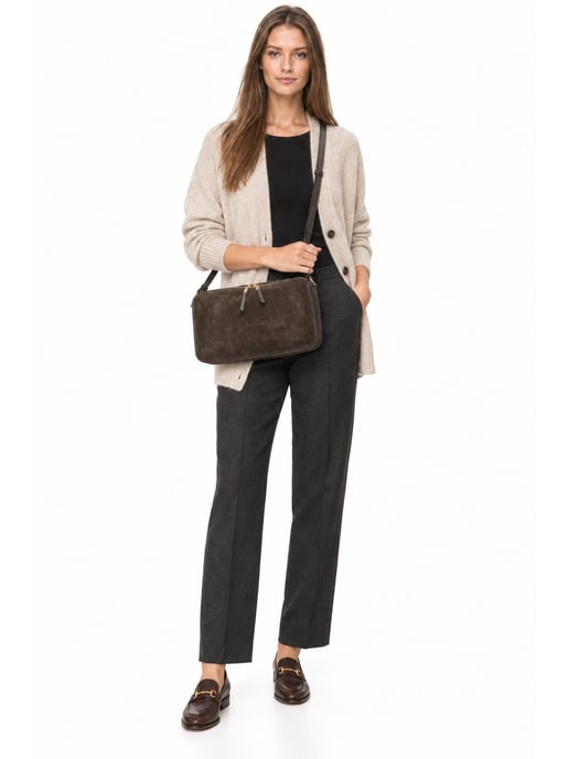 Luisa Vannini Bordeauxrood Rundleer Tas - Image 6