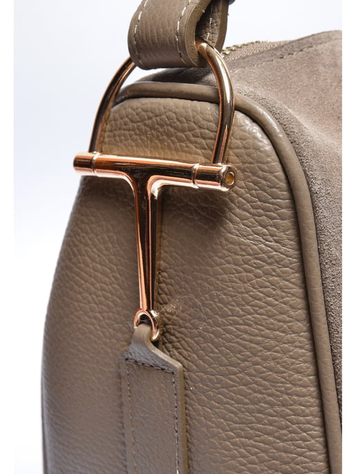 Luisa Vannini Beige Rundleer Tas - Image 3