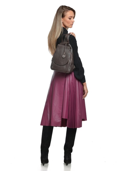 Roberta M Bordeauxrood Rundleer Tas - Image 5