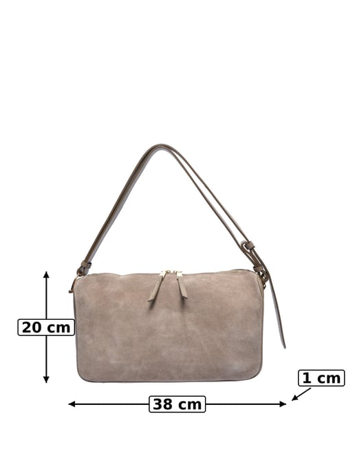 Luisa Vannini Beige Rundleer Tas - Image 5