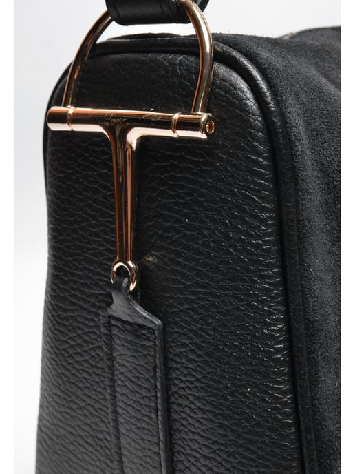 Luisa Vannini Zwart Rundleer Tas - Image 3