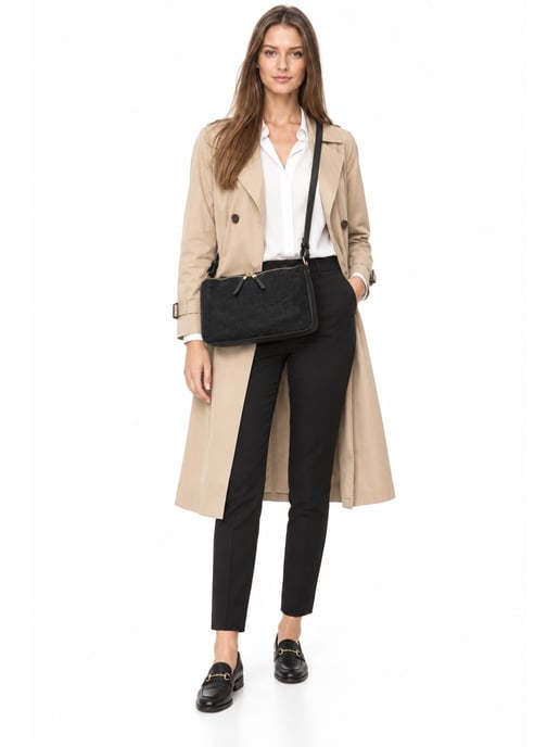 Luisa Vannini Zwart Rundleer Tas - Image 6